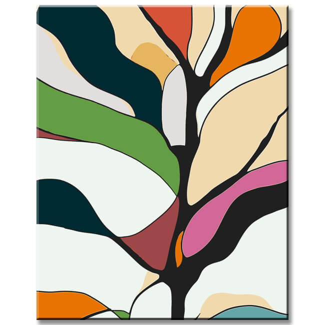 Painting by Numbers Colorful Tree