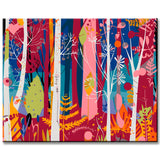 Paint by Numbers Abstract Art Colorful Trees