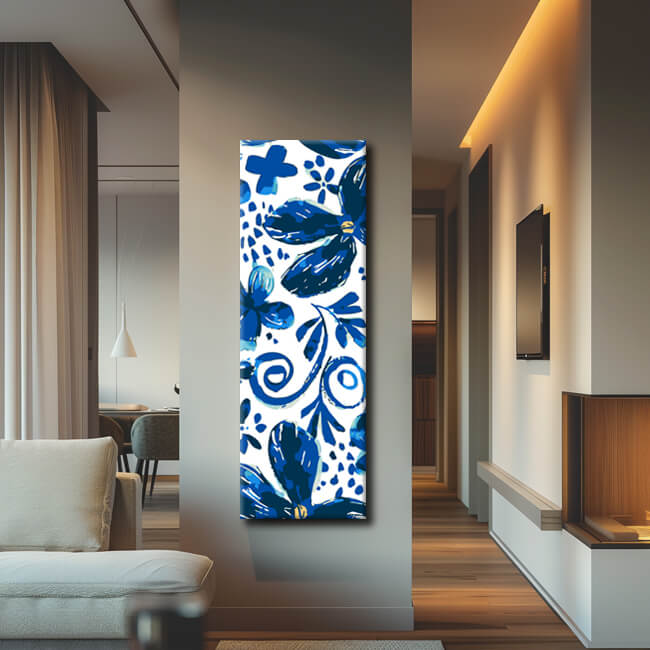 Paint by Numbers Blue Flower Panel