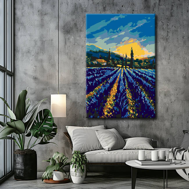 Painting by Numbers Lavender Flower Field Provence France