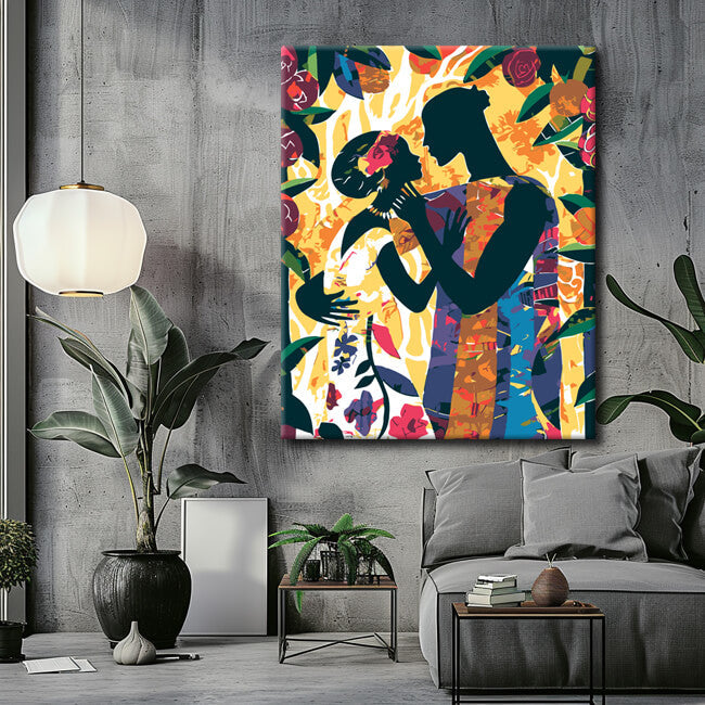 Painting by numbers in the garden