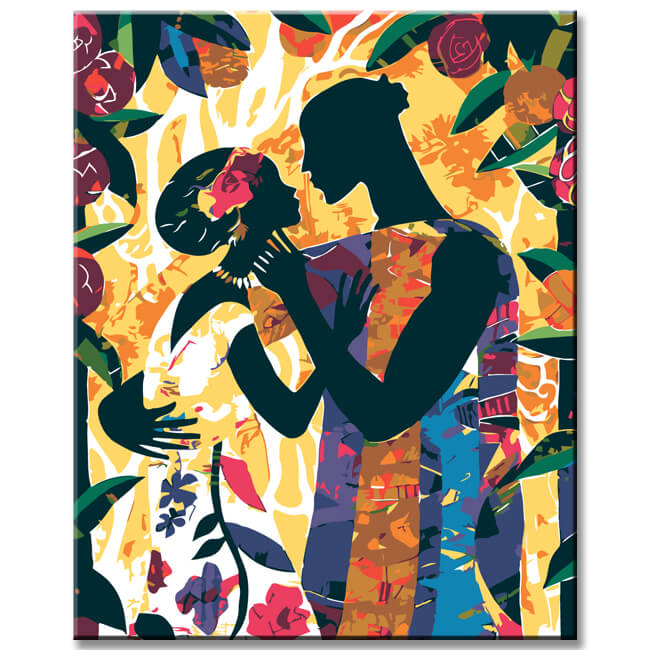 Painting by numbers in the garden