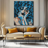 Painting by numbers A happy woman