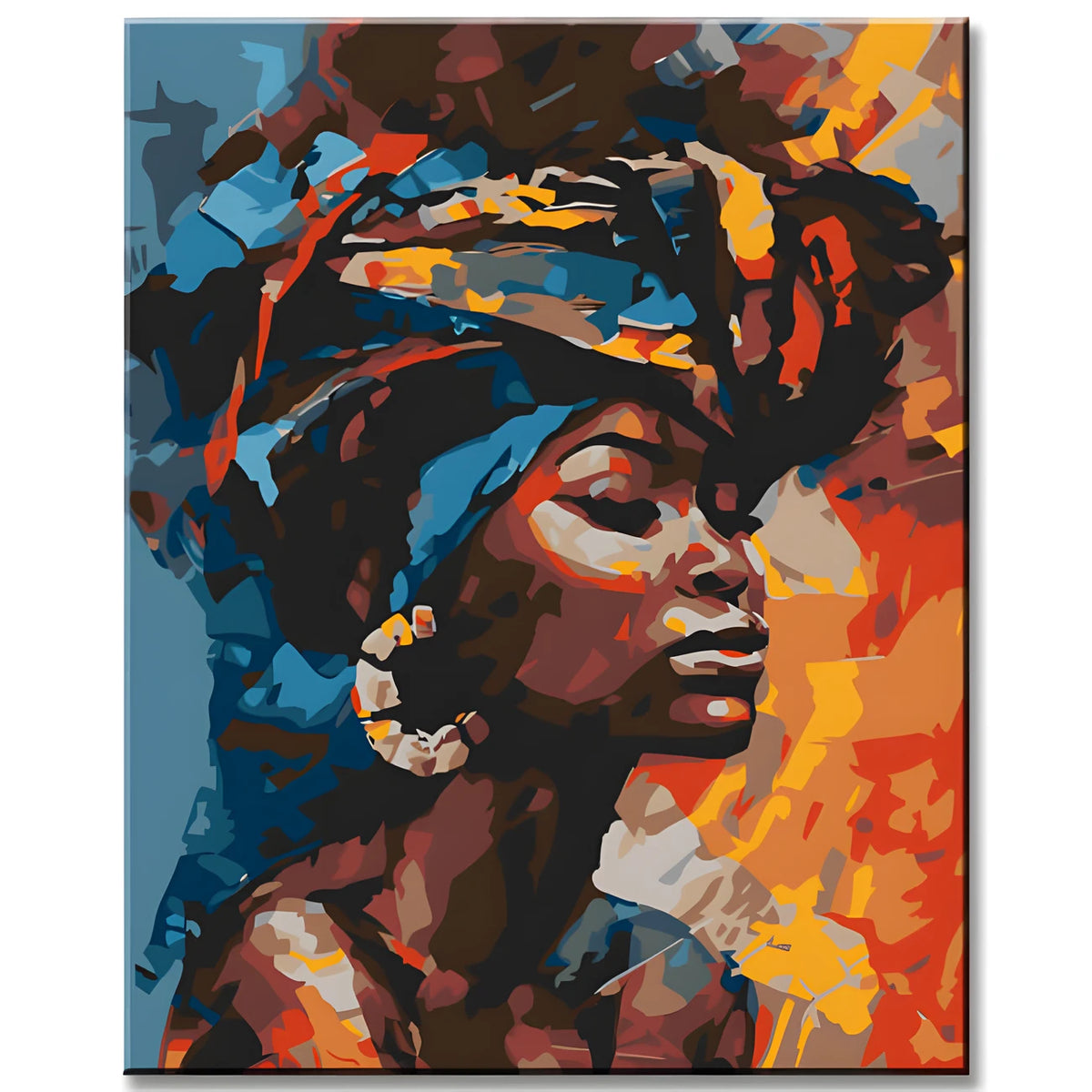 Paint by Numbers Abstract Afro Art Fall in Love