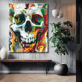 Paint by Numbers Skull Abstract Art