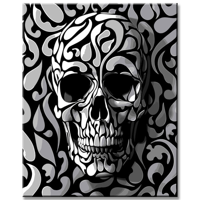 Paint by Numbers Creative Skull