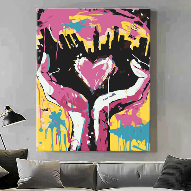 Painting by Numbers Modern Art One Love