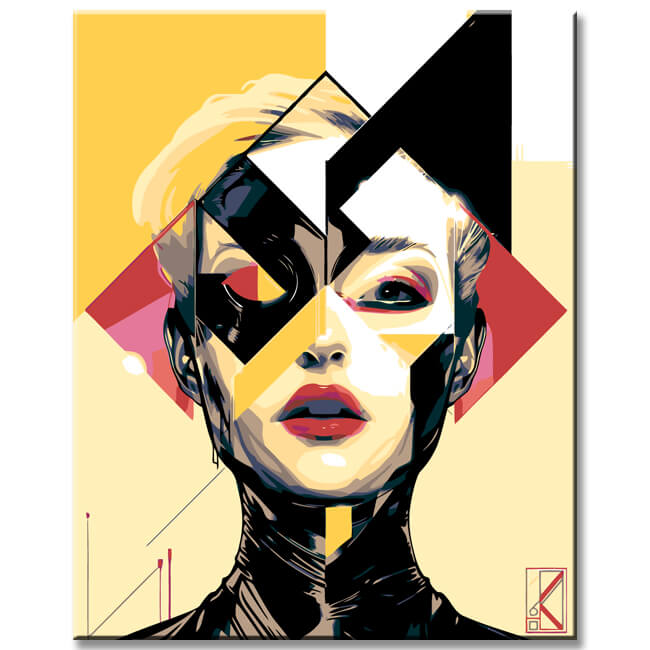 Painting by Numbers Modern Art Woman Shapes