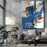 Painting by Numbers Abstract Shapes in Indigo Blue I