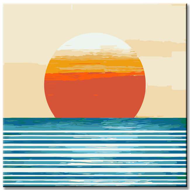 Painting by Numbers Minimalism Sunset I