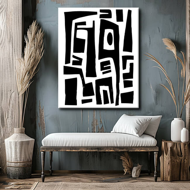 Painting by Numbers Elongated modern and abstract shapes