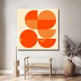 Paint by Numbers Geometric Shapes Orange