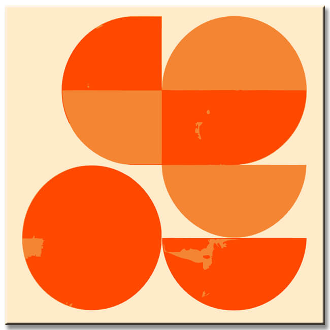 Paint by Numbers Geometric Shapes Orange