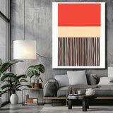 Painting by Numbers Bright Orange Beige Black