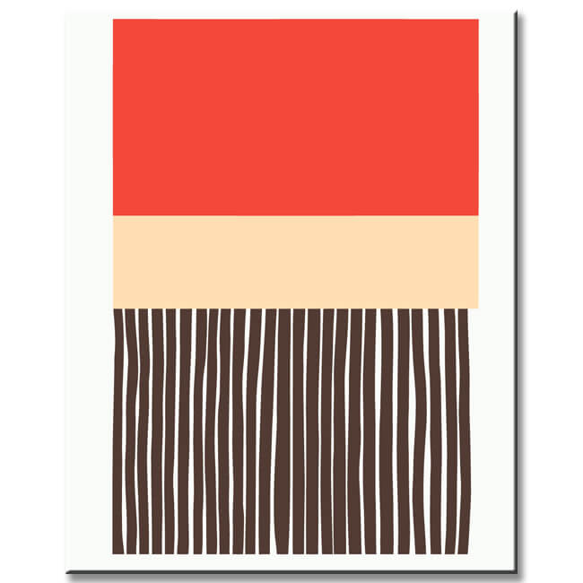 Painting by Numbers Bright Orange Beige Black