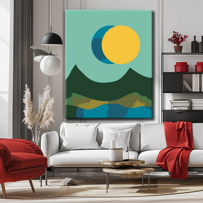 Paint by Numbers Chartreuse Moon