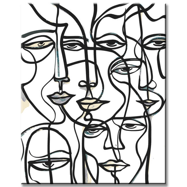 Painting by numbers lines art connection