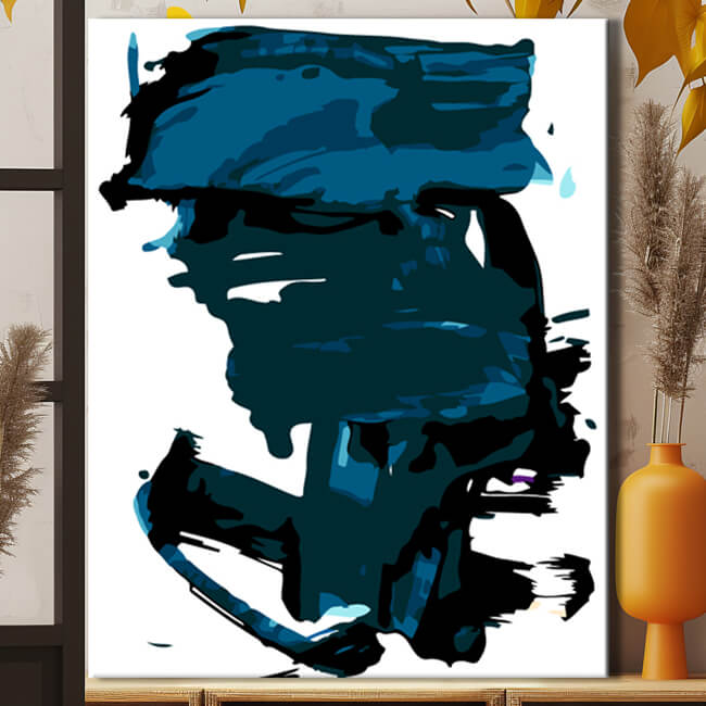 Painting by Numbers Abstract Blue Dreams I