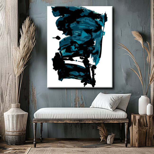 Painting by Numbers Abstract Blue Dreams II