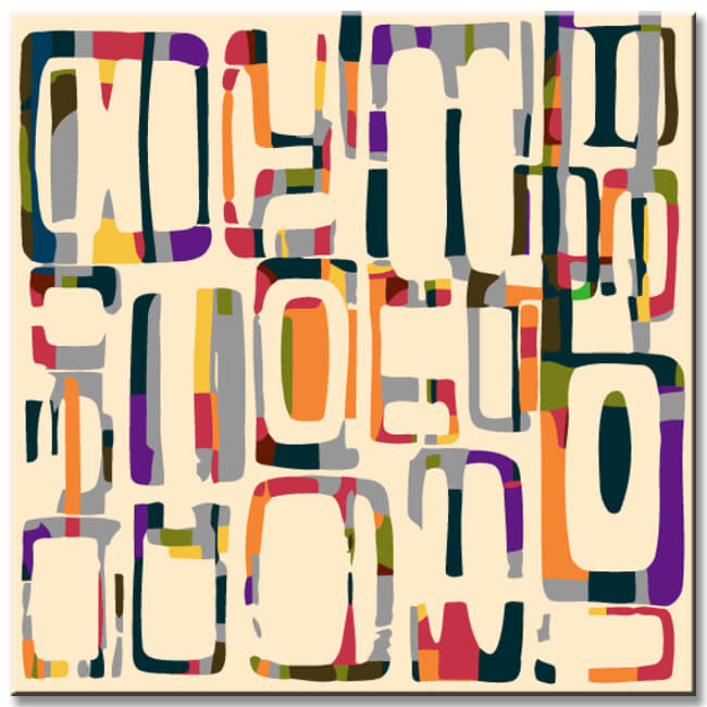 Paint by Numbers Art Colored Parts