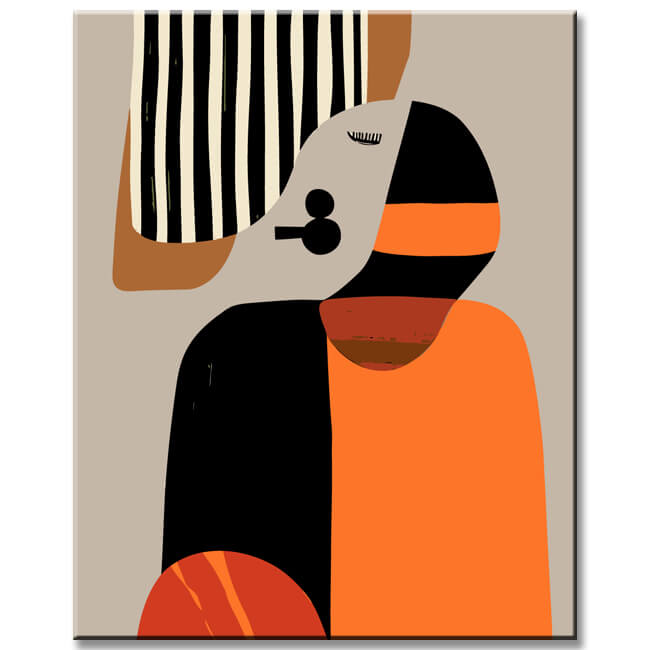 Painting by Numbers Art Minimalism White Stripes