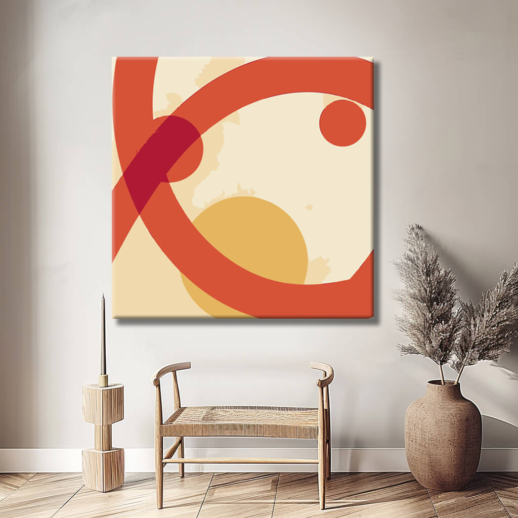Painting by Numbers Modern Art Orange Shapes I