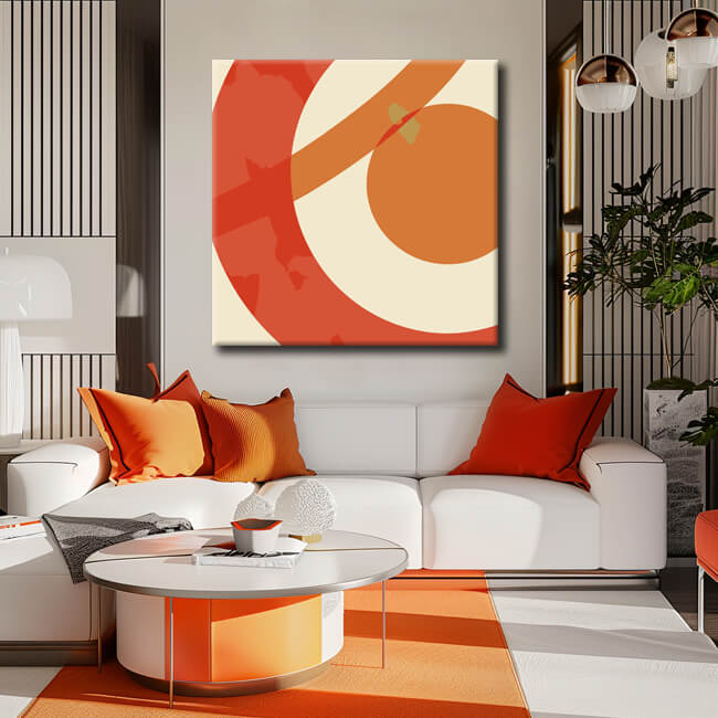 Painting by Numbers Modern Art Orange Shapes II
