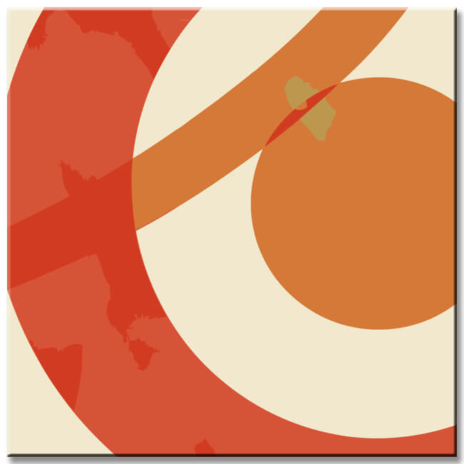 Painting by Numbers Modern Art Orange Shapes II