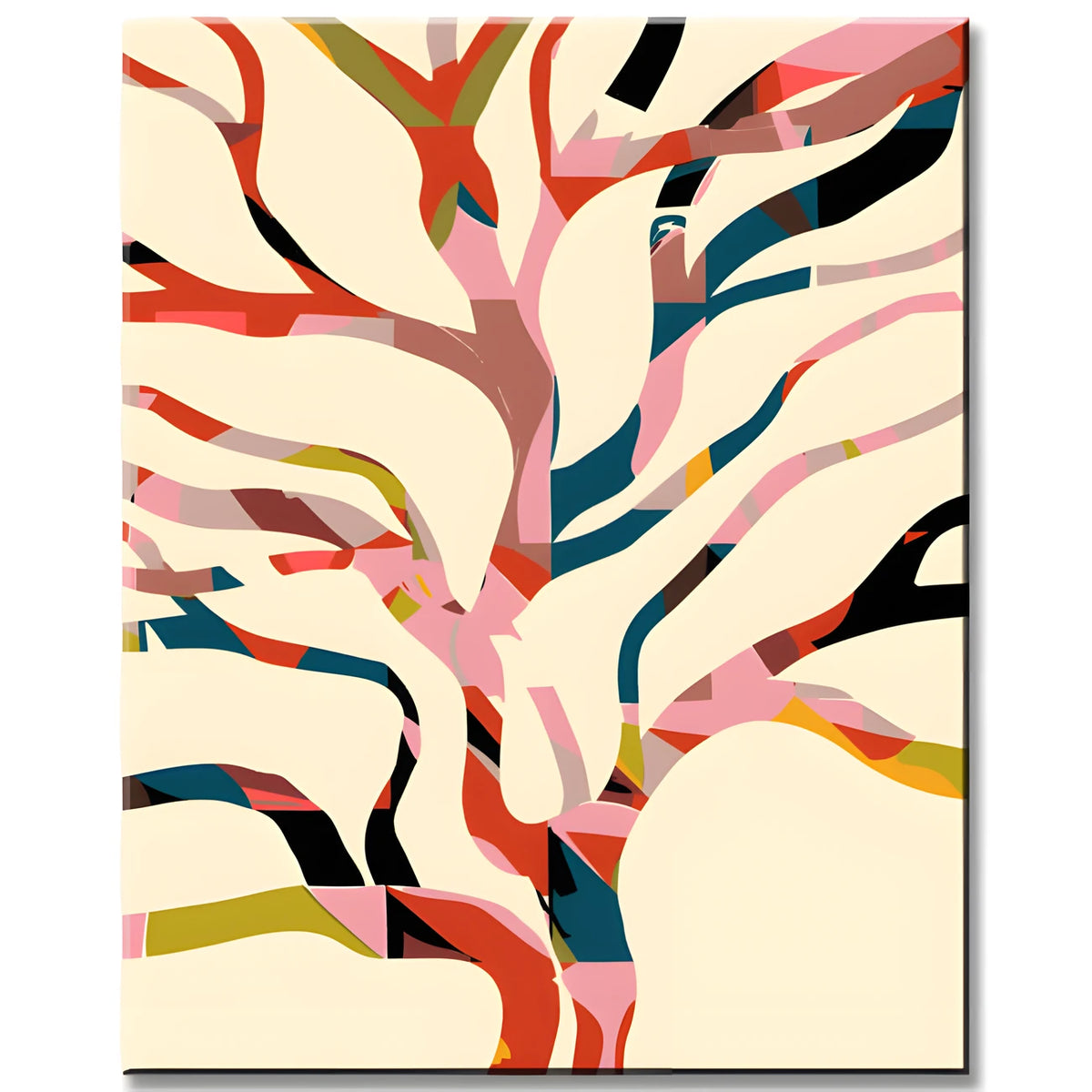 Paint by Numbers Modern Art Colorful Tree Branches