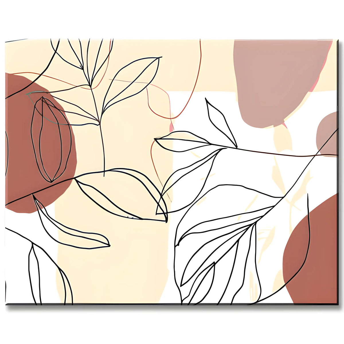 Paint by Numbers Modern Art Minimalism Leaves
