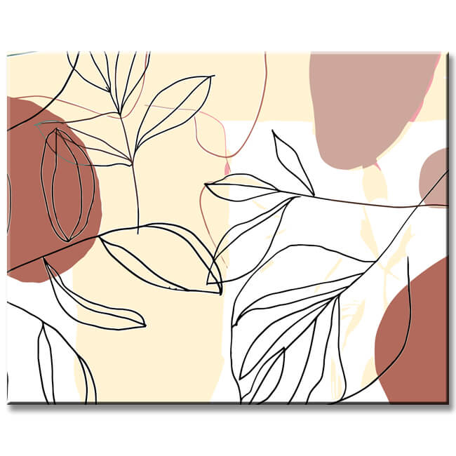 Painting by Numbers Modern Art Leaves