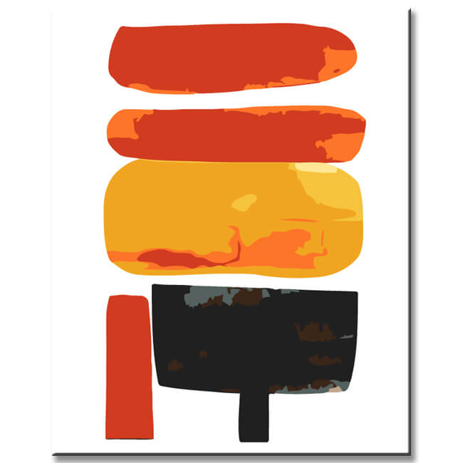 Painting by Numbers Abstract Art Skyline