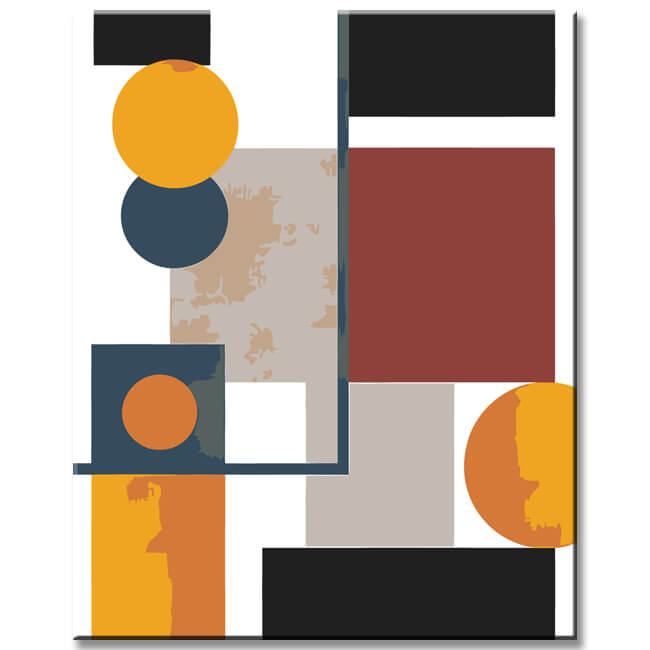 Paint by Numbers Bauhaus Abstract Geometire