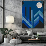 Painting by Numbers Geometric Landscape with Full Moon II