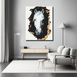 Painting by Numbers Photo Art White Horse in The Wall