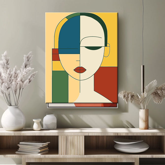 Painting by Numbers Art Minimalism Simple Shapes Faces