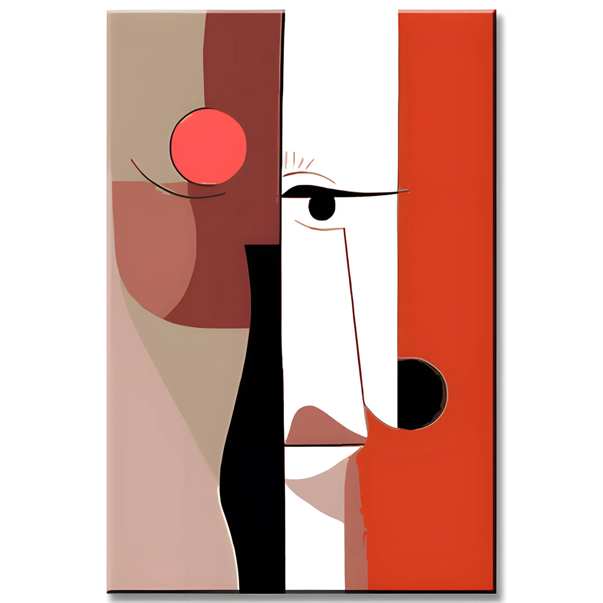 Painting by Numbers Art Minimalism Simple Shapes Face II