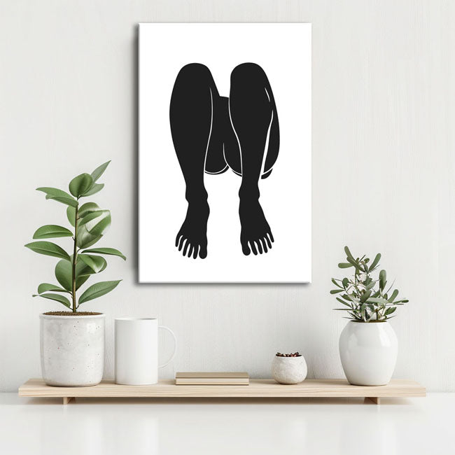Painting by Numbers Art Minimalism Black Feet
