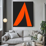 Painting by Numbers Art Minimalism Black Orange Shapes I
