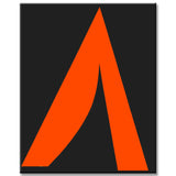 Painting by Numbers Art Minimalism Black Orange Shapes I