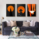 Painting by Numbers Art Minimalism Orange People