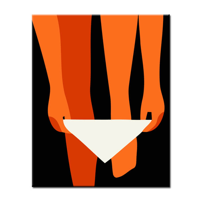 Painting by Numbers Art Minimalism Orange People
