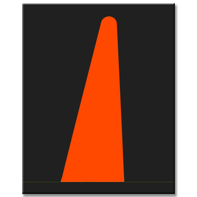 Painting by Numbers Art Minimalism Black Orange Shapes II