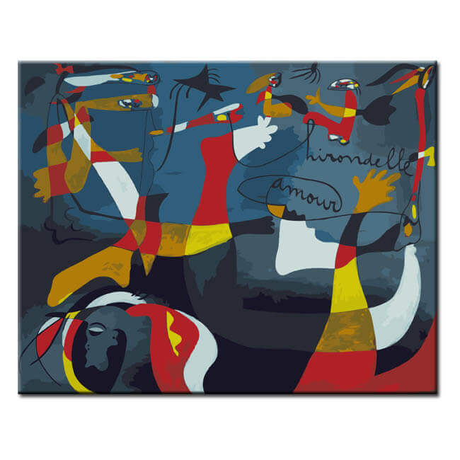 Painting by Numbers Art Surrealism Miro Schwalbe Love