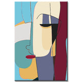 Painting by Numbers Art Geometric Abstract Faces Figure