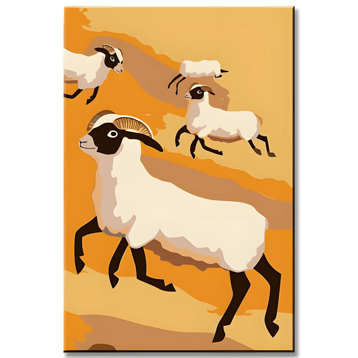Paint by Numbers Abstract Art Sheep