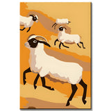 Paint by Numbers Abstract Art Sheep