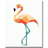 Paint by Numbers Art Polygon Style Flamingo