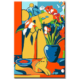 Painting by Numbers Art Cat and Fishbowl