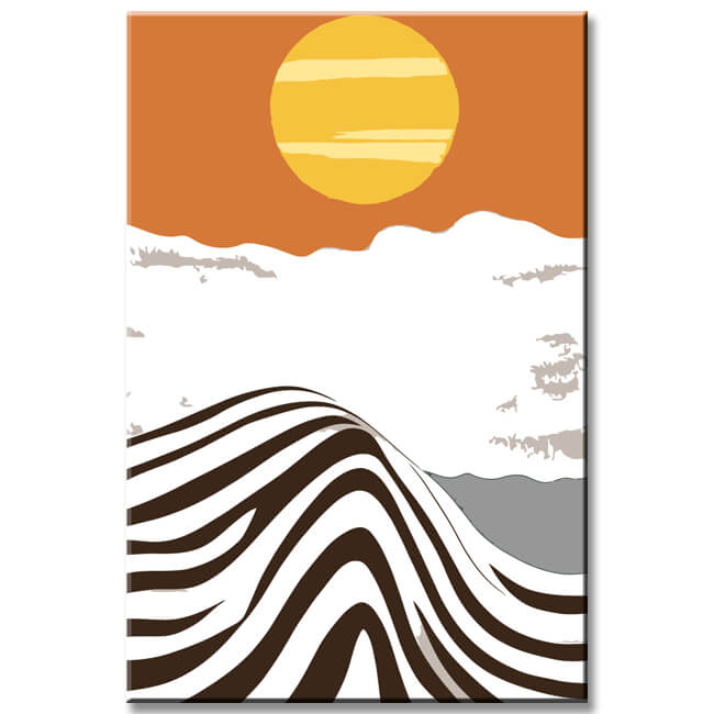 Painting by Numbers Art Abstract Painting Sunrise